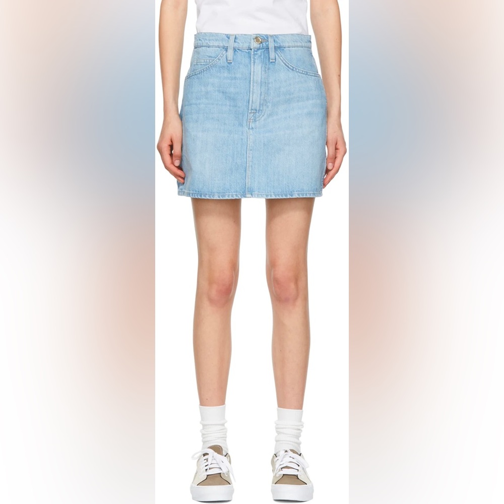 FRAME Blue 'Le Italien' Mini Skirt